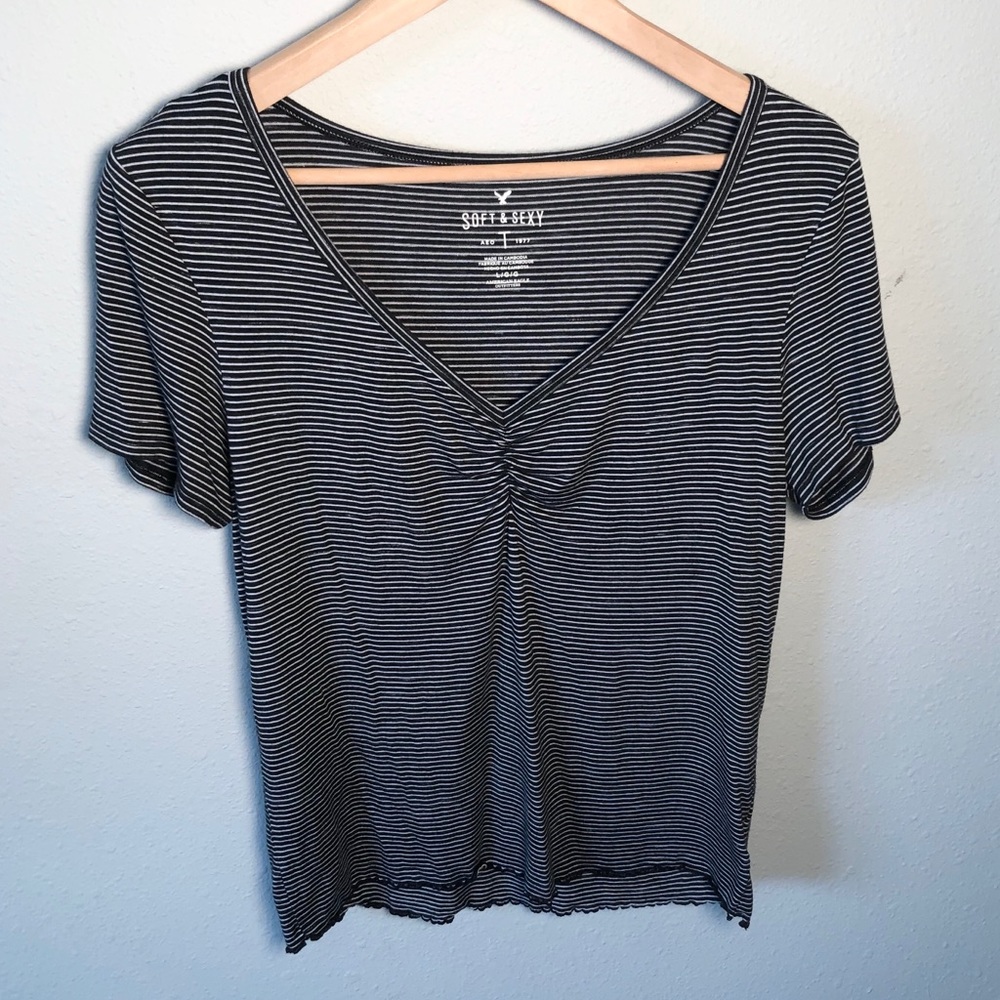 American eagle striped t shirt 🦅